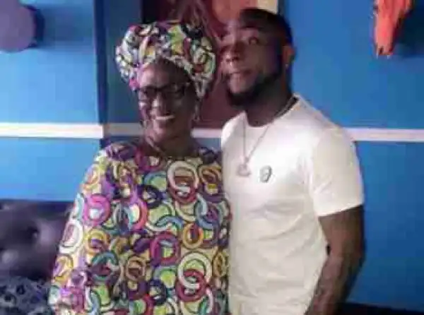 Davido And Veteran Actress, Mama Rainbow Pictured Together On Set